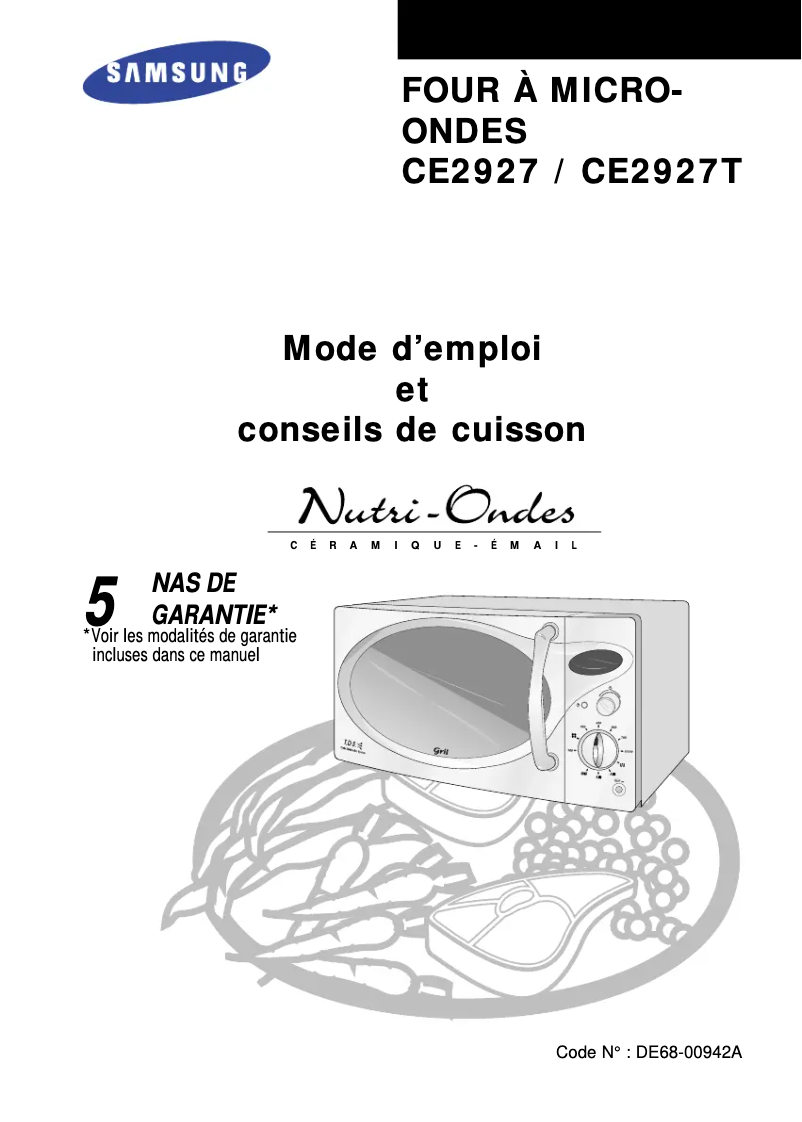 Image de la première page du manuel de l'appareil CE2927