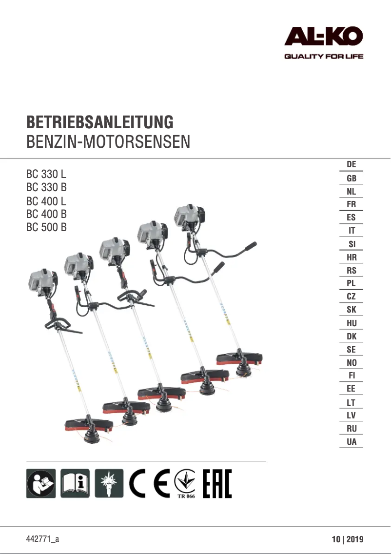 Image de la première page du manuel de l'appareil BC 500 B