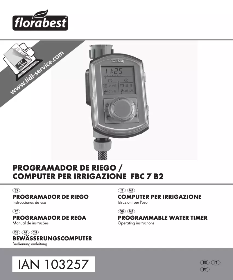 Page n°1 - Manuel utilisateur Florabest IAN 103257