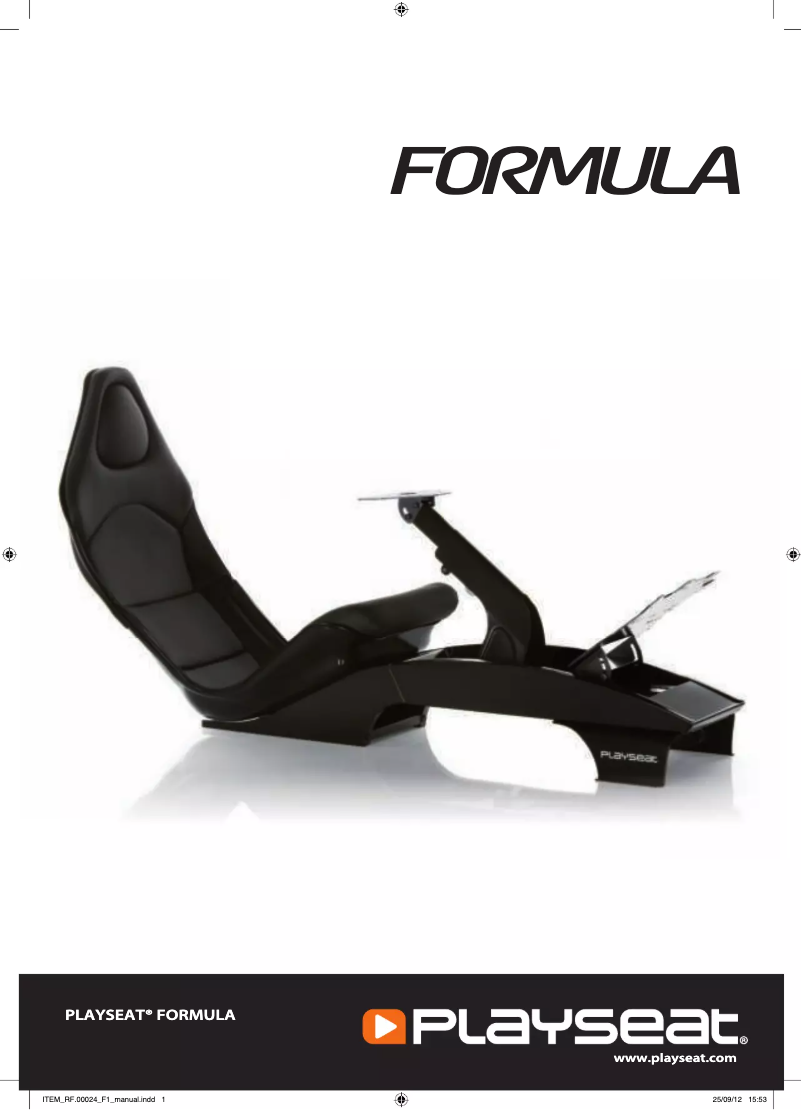 Page 1 de la notice Manuel utilisateur Playseat Formula