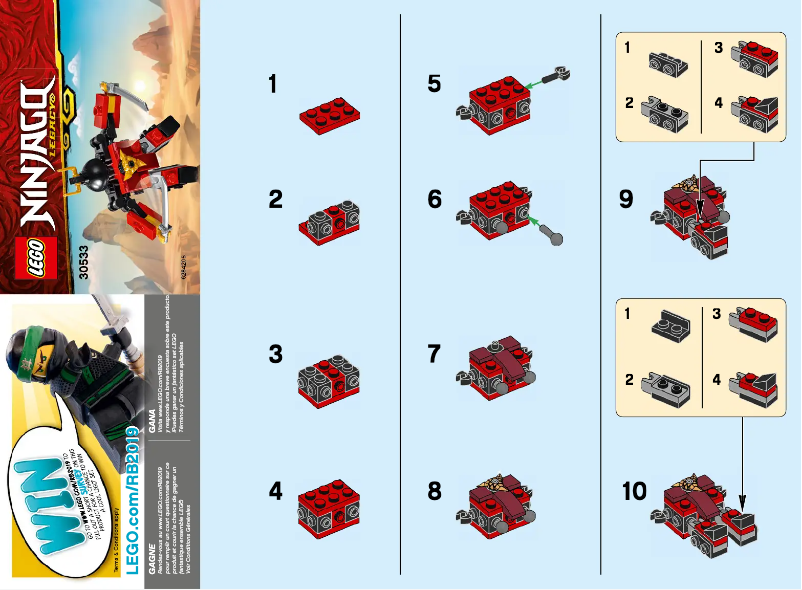 Page 1 de la notice Manuel utilisateur Lego Ninjago 30533