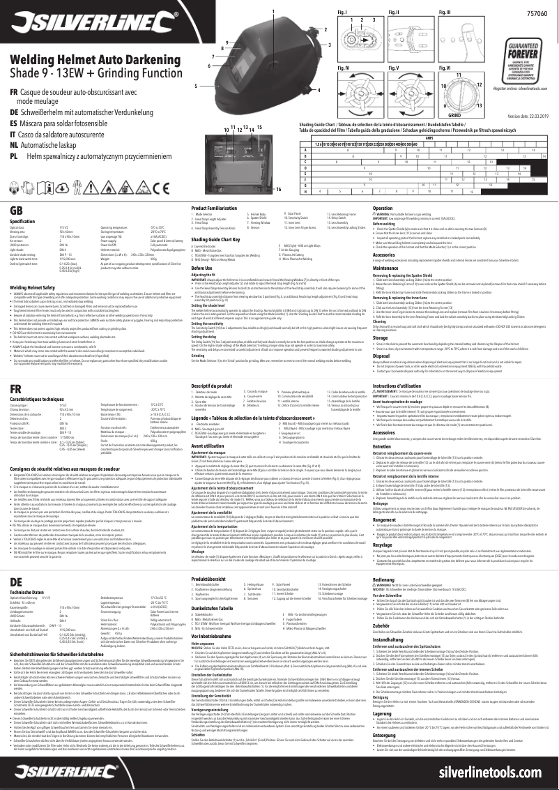 Page n°1 - Manuel utilisateur Silverline 757060