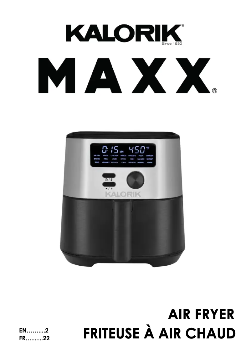 Page n°1 - Manuel utilisateur Kalorik MAXX FT 50930 OW