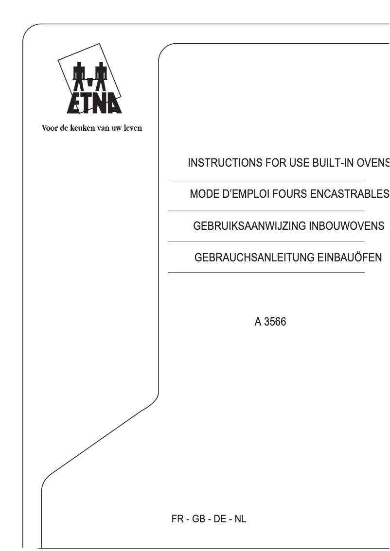 Page n°1 - Manuel utilisateur Etna A3566FRM