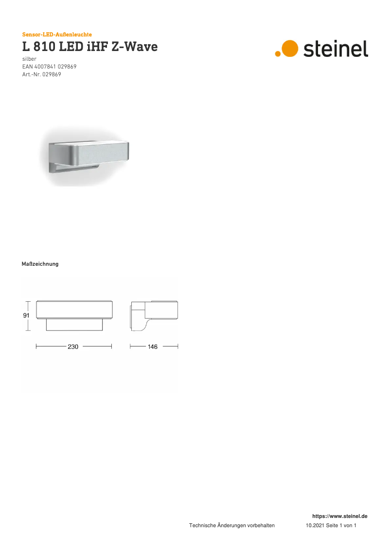 Image de la première page du manuel de l'appareil L 810 LED iHF Z