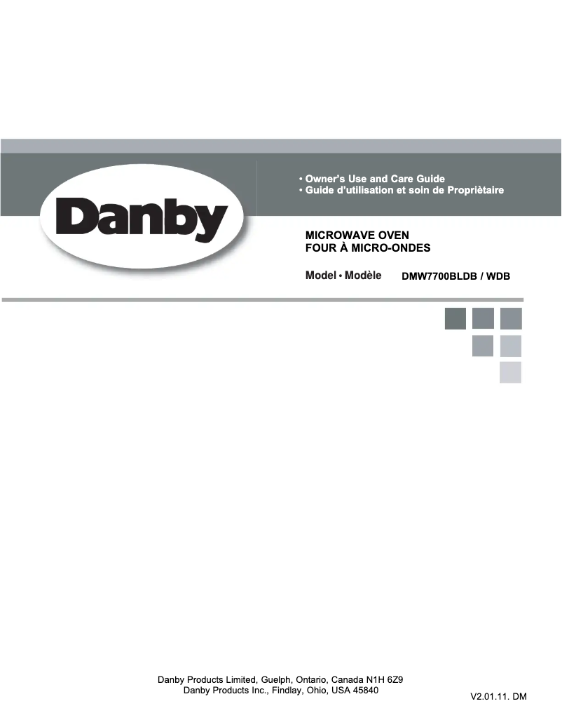 Page n°1 - Mode d'emploi Danby DMW7700WDB