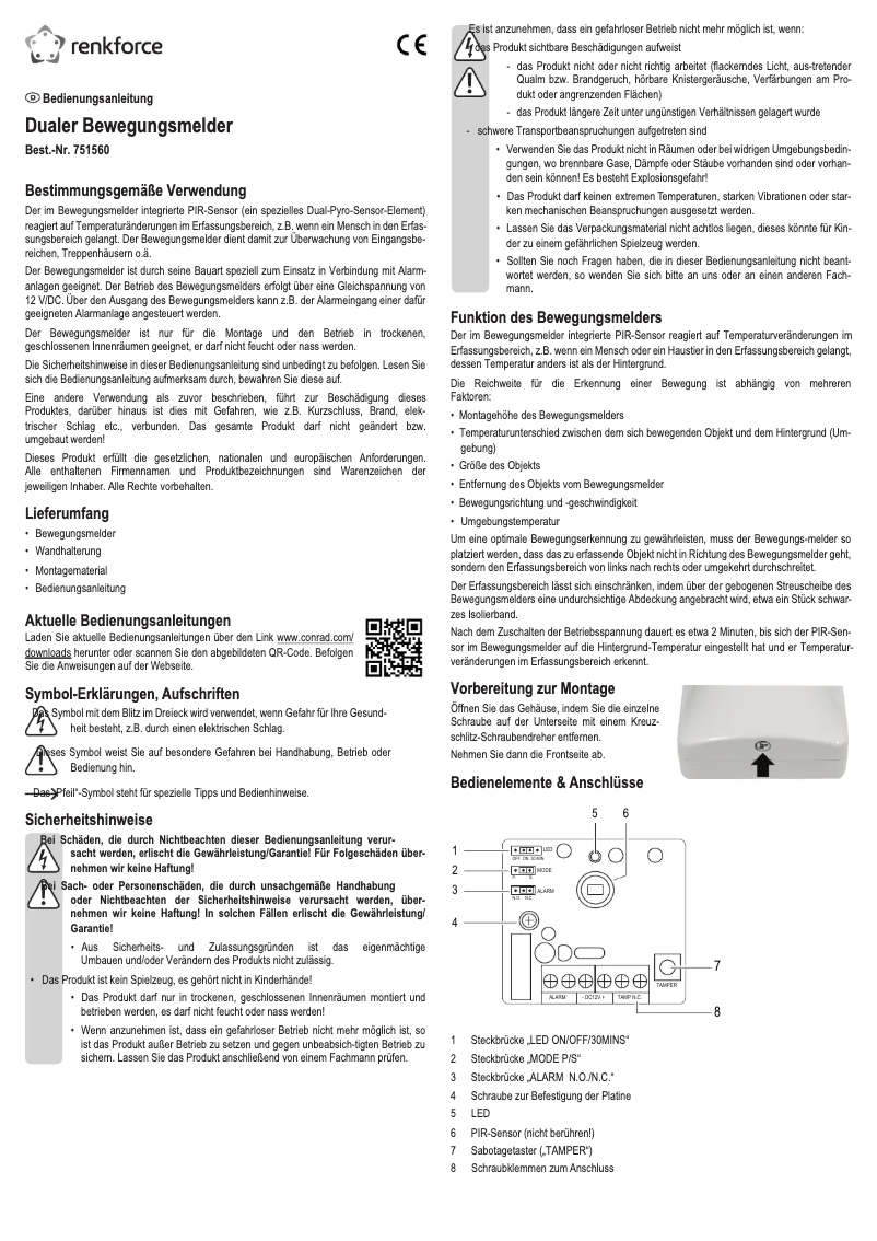 Página 1 del manual Manual de usuario Renkforce 751560