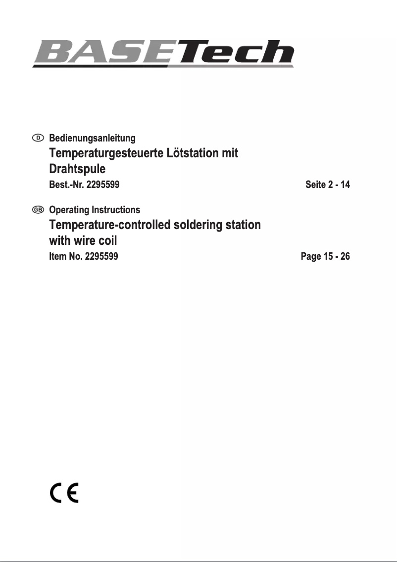 Page 1 de la notice Manuel utilisateur BaseTech LSL-919