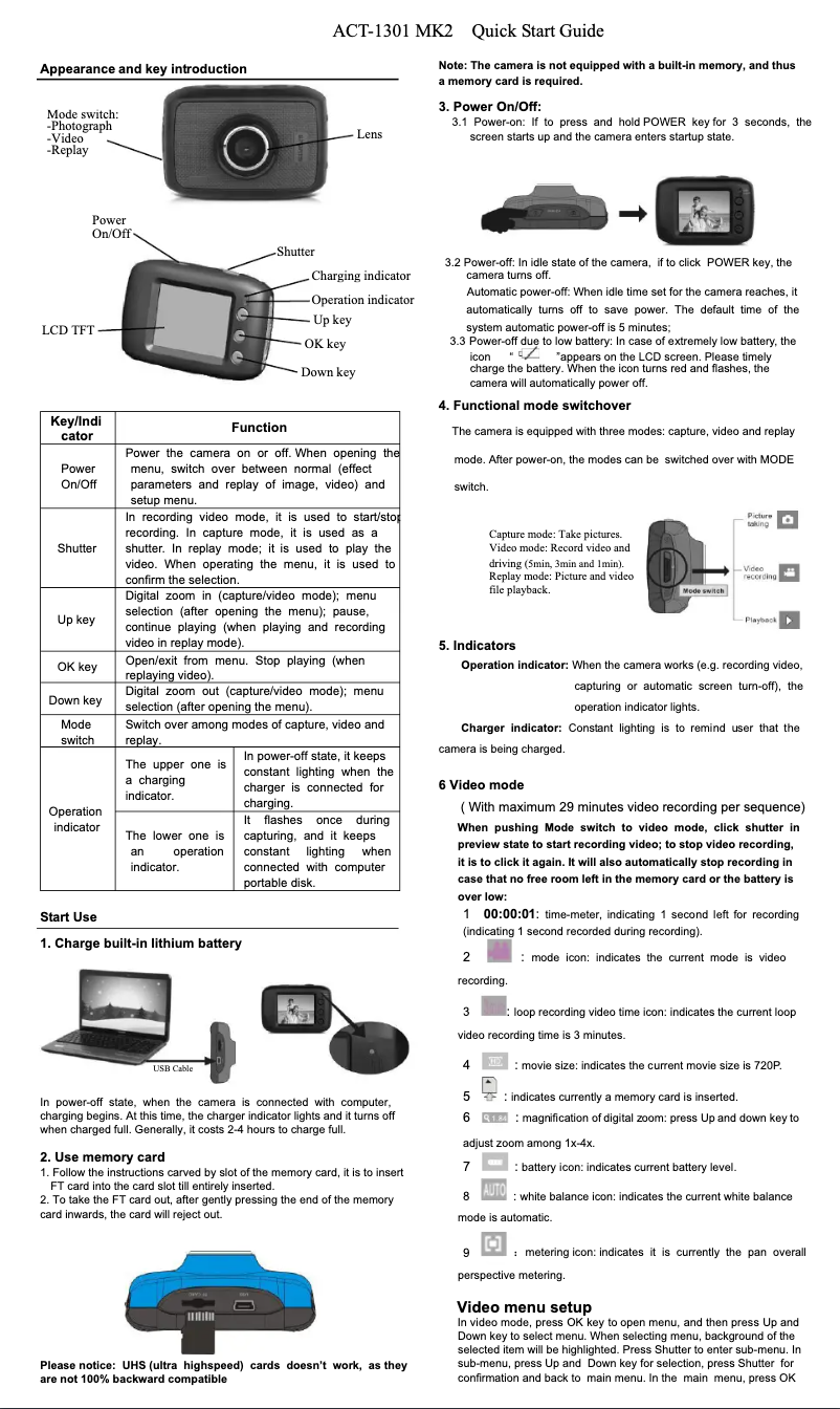 Page n°1 - Manuel utilisateur Denver DV-10201