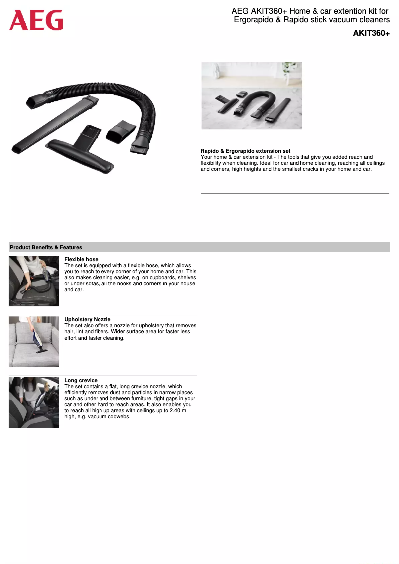 Página 1 del manual Manual de usuario AEG AKIT360+