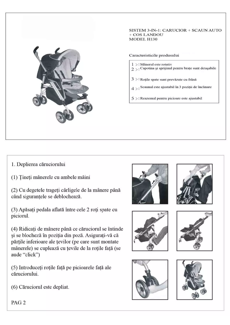 Page n°1 - Manuel utilisateur Primii Pasi H-130
