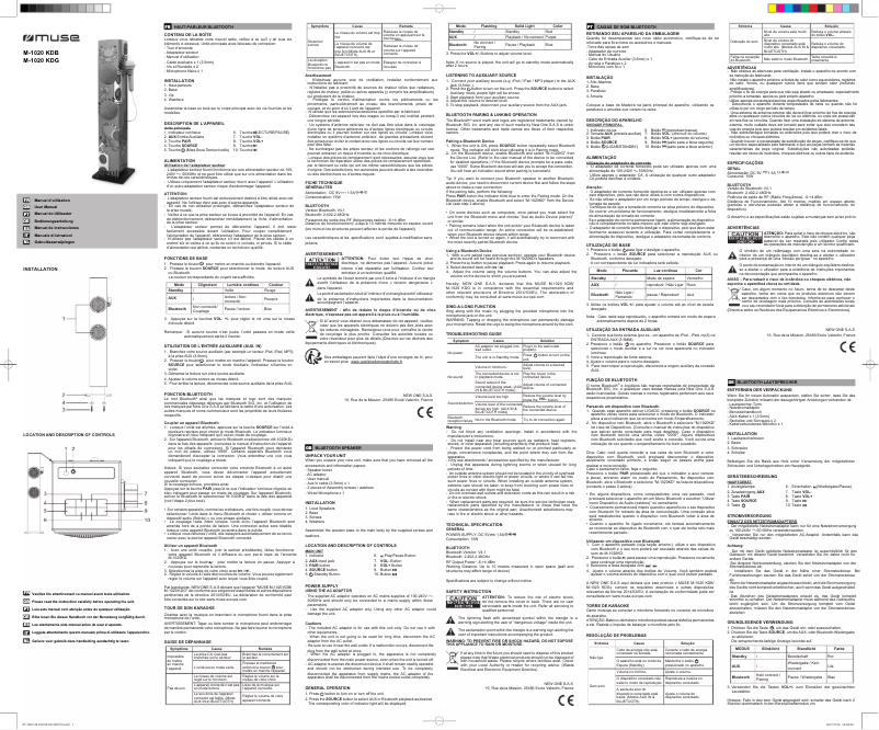 Image de la première page du manuel de l'appareil M-1020 KDB