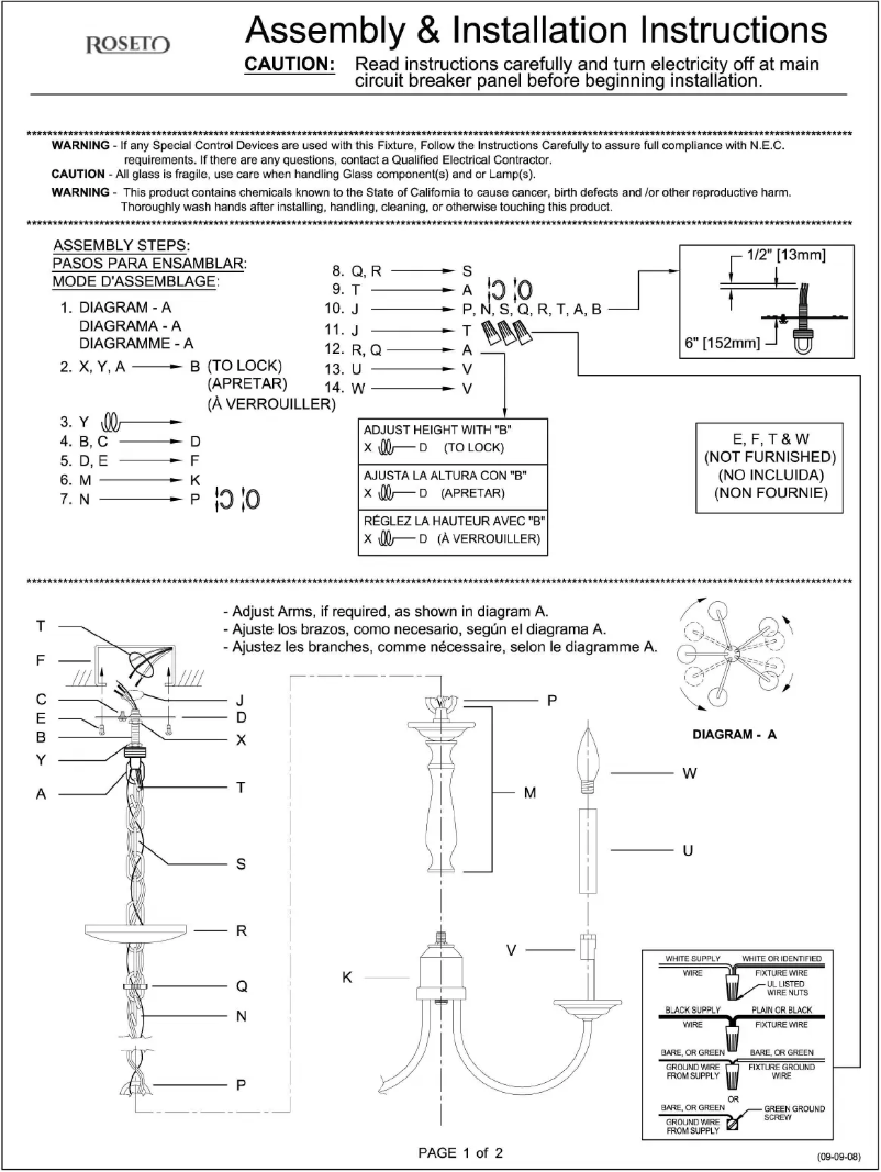 Image de la première page du manuel de l'appareil Riley PCH8392ABZ