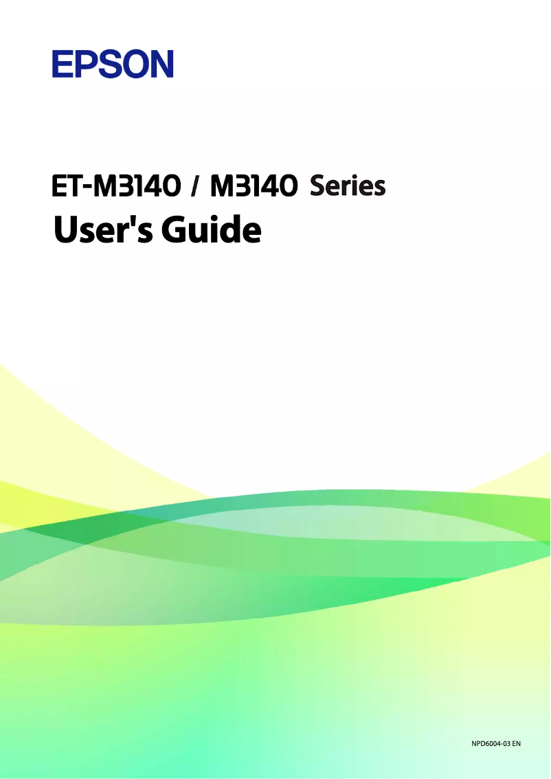 Image de la première page du manuel de l'appareil EcoTank M3148