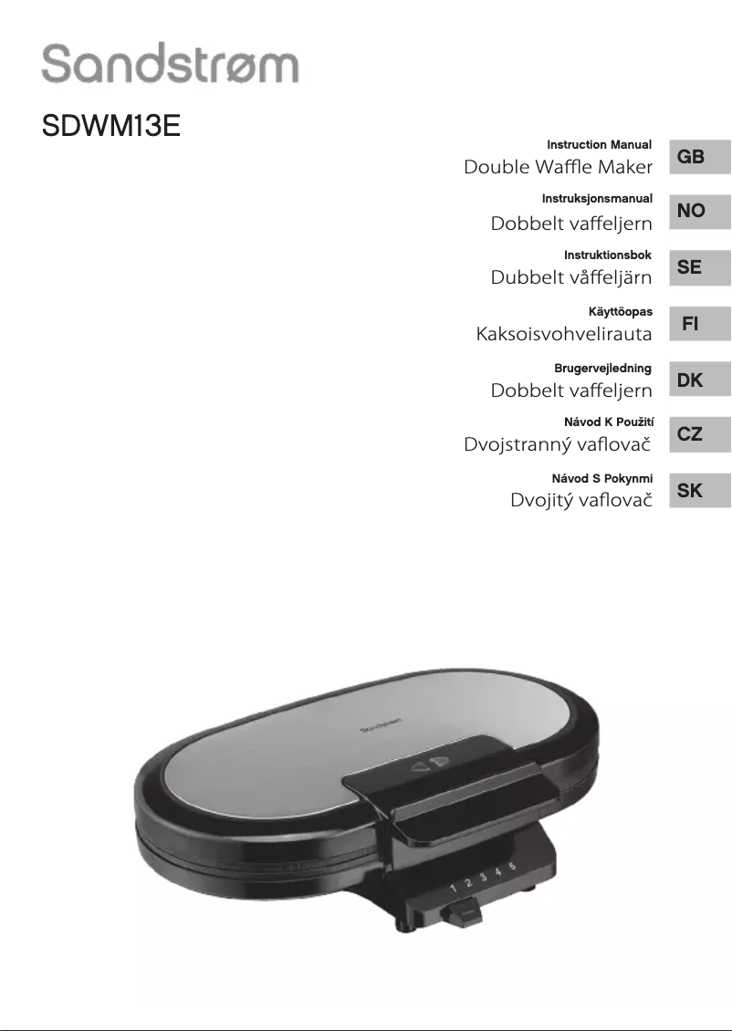 Image de la première page du manuel de l'appareil SDWM13E