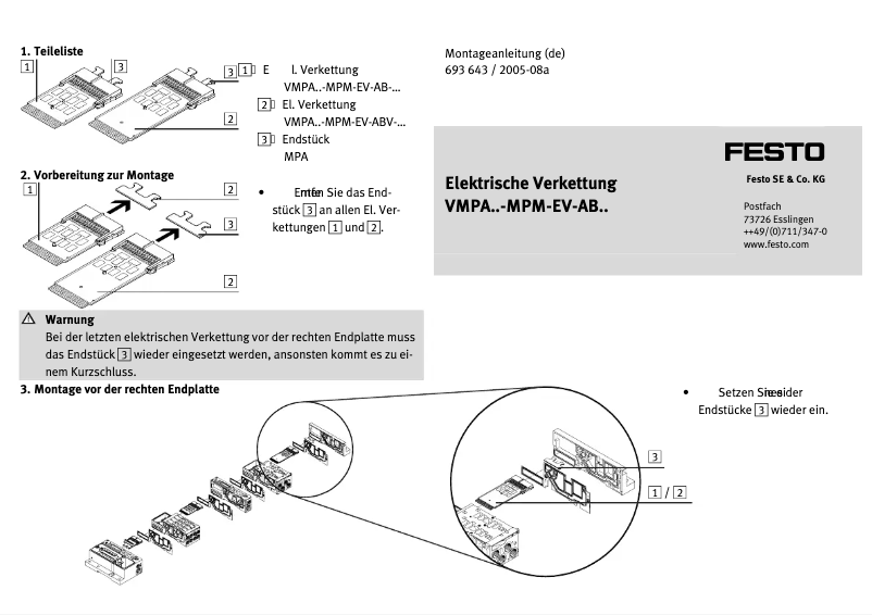 Image de la première page du manuel de l'appareil VMPA1-MPM-EV-ABV-8