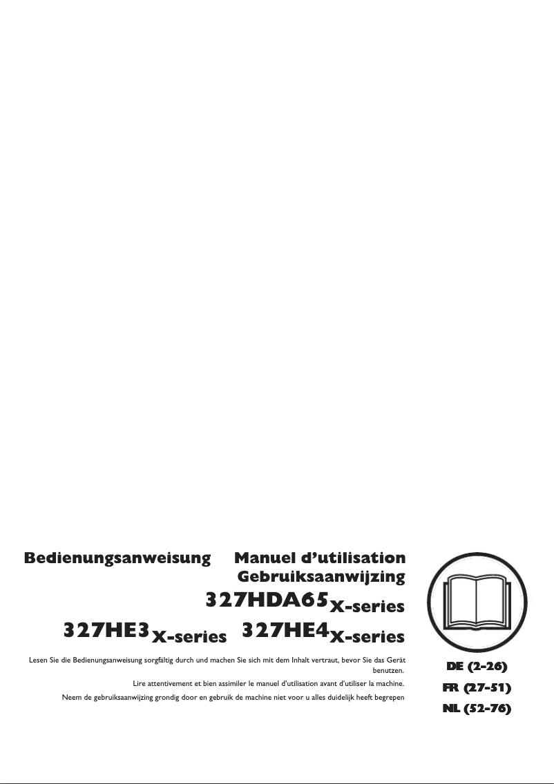 Page 1 de la notice Manuel utilisateur Husqvarna 327HE3X-series