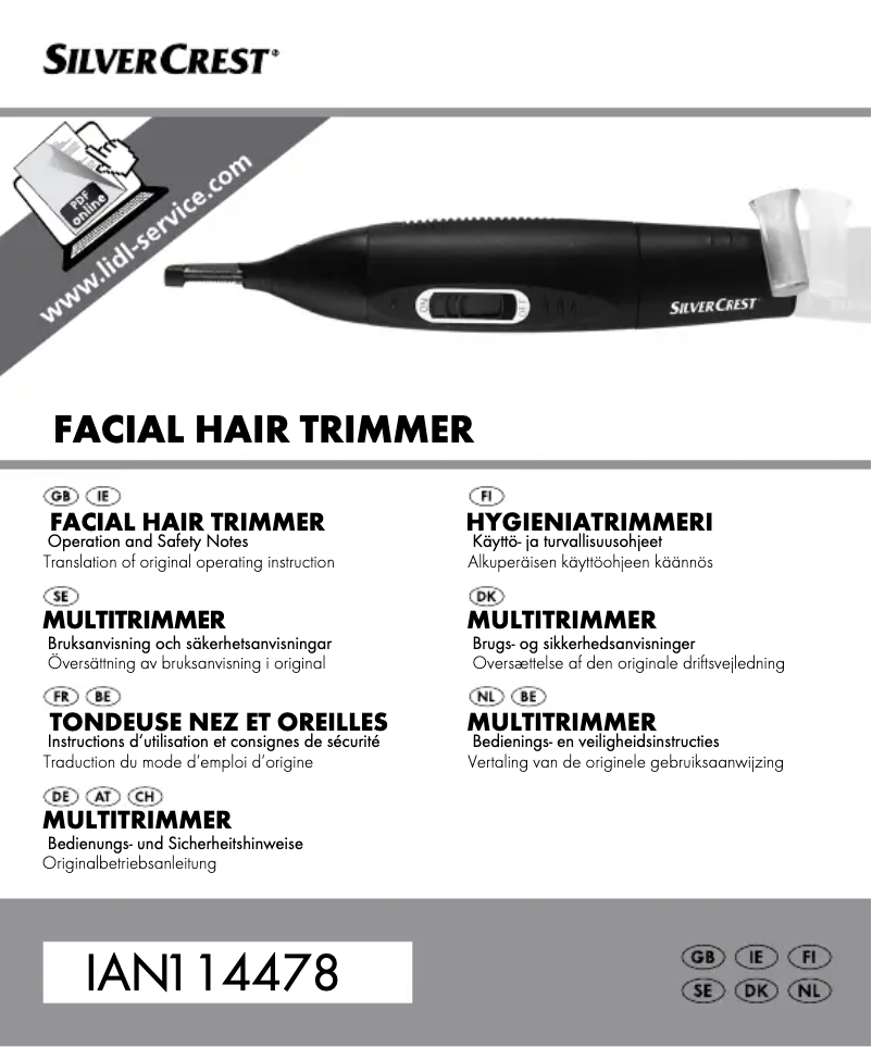 Image de la première page du manuel de l'appareil IAN 114478