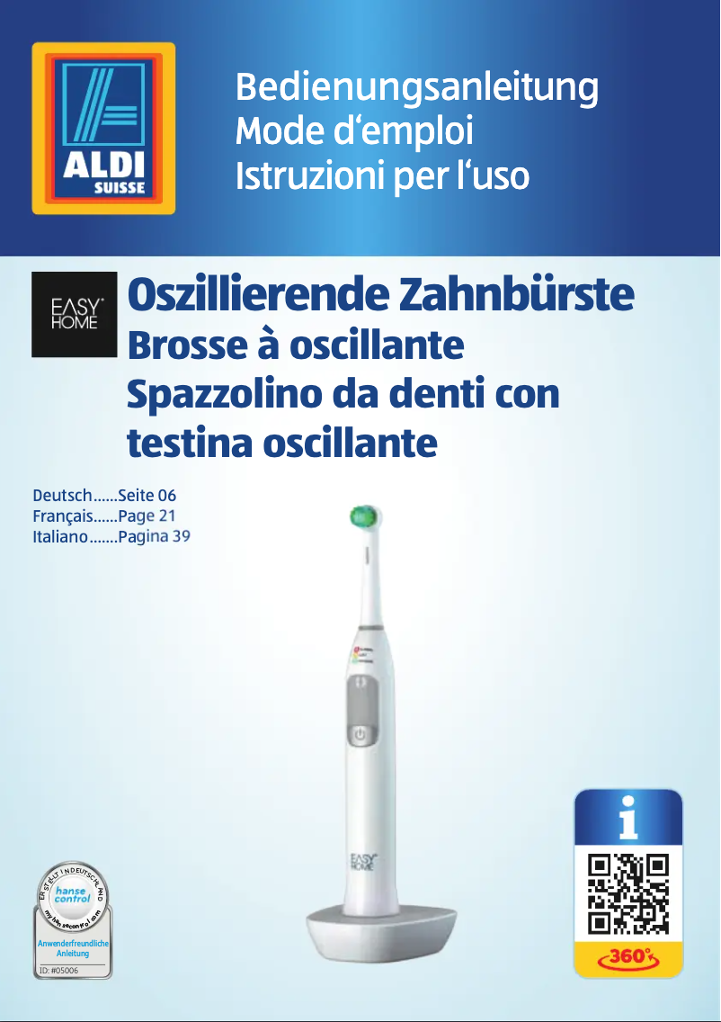 Page 1 de la notice Manuel utilisateur Easy Home GT-TBo-02