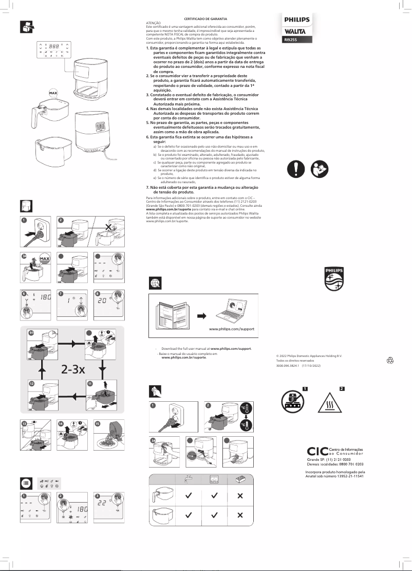 Página 1 del manual Manual de usuario Philips Walita RI9255
