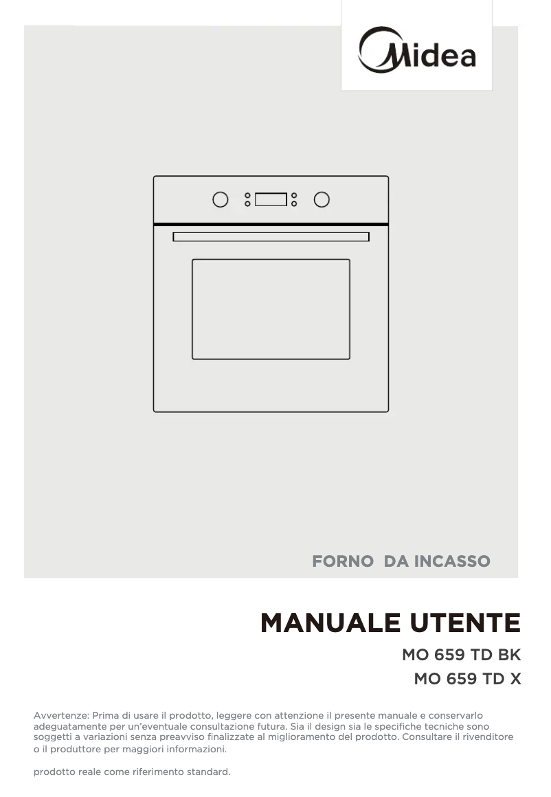 Image de la première page du manuel de l'appareil MO 659 TD BK