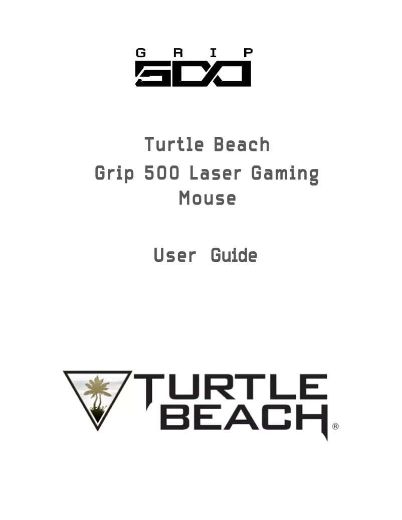 Page n°1 - Manuel utilisateur Turtle Beach Grip 500