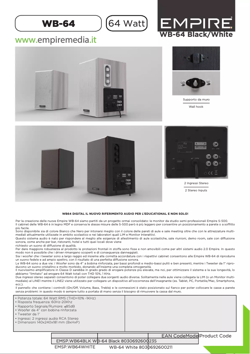 Image de la première page du manuel de l'appareil WB-64