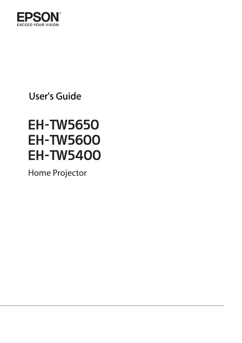Page 1 de la notice Manuel utilisateur Epson EH-TW5400