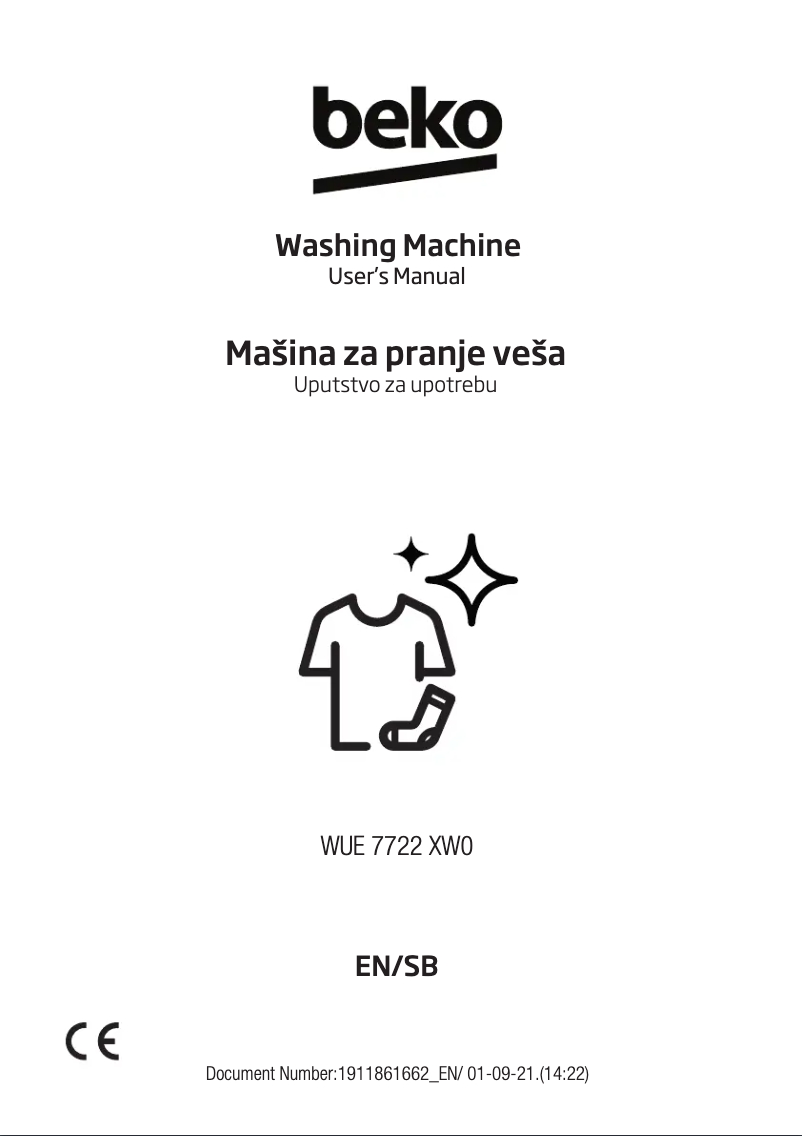 Image de la première page du manuel de l'appareil WUE 7722 XW0