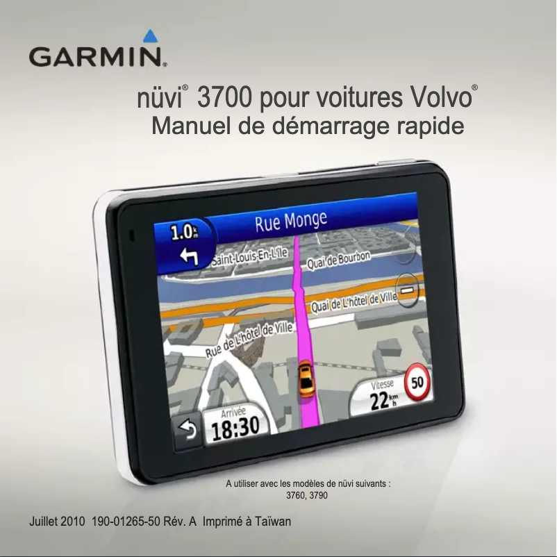 Page n°1 - Manuel utilisateur Garmin Nüvi 3760