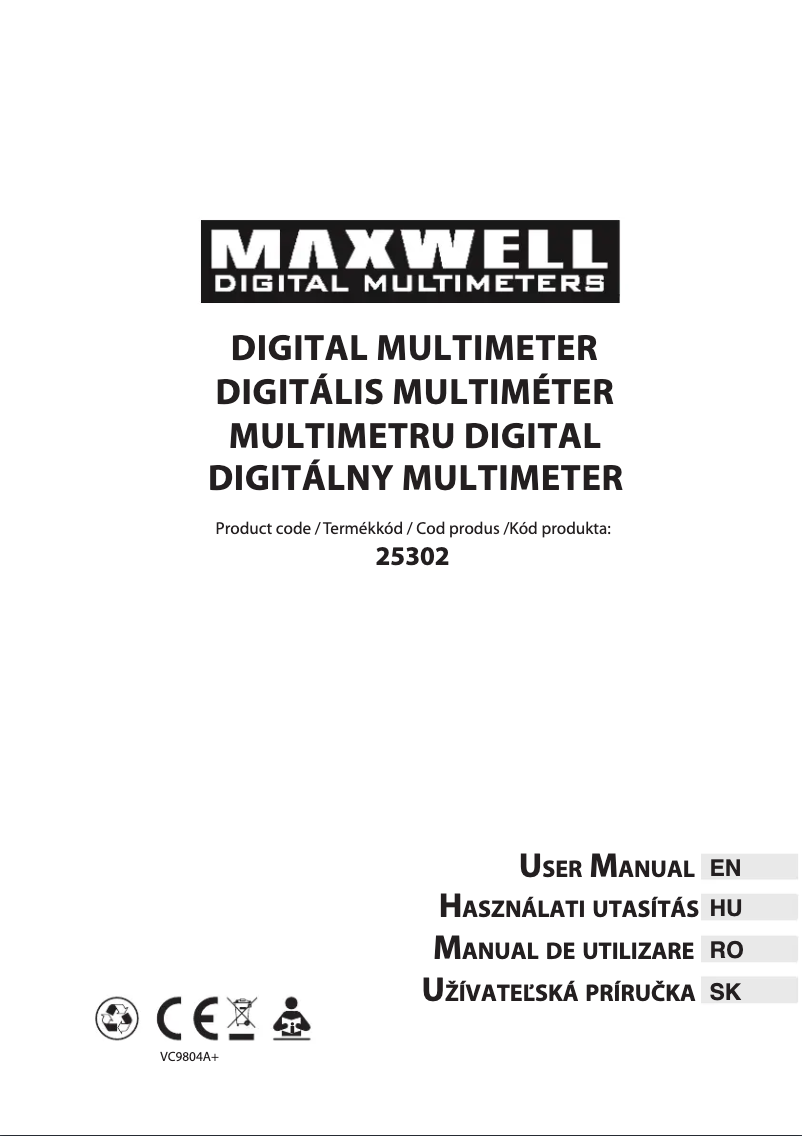 Image de la première page du manuel de l'appareil MX-25302