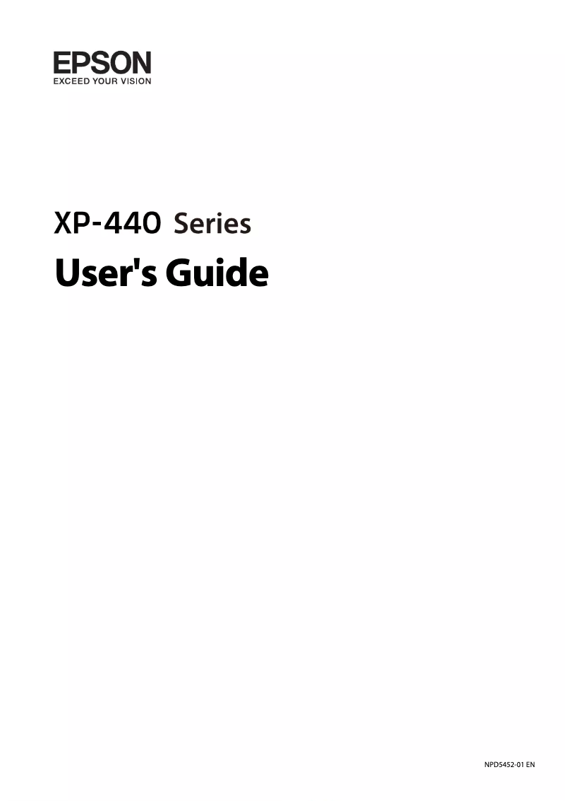 Página 1 del manual Manual de usuario Epson Expression Home XP-446