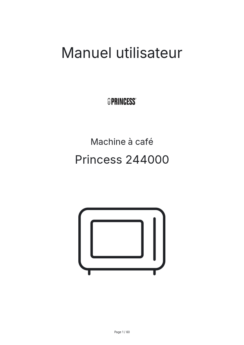 Image de la première page du manuel de l'appareil 244000