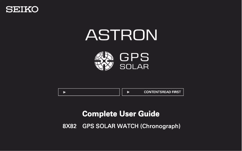 Page n°1 - Manuel utilisateur Seiko Astron SSE127J1