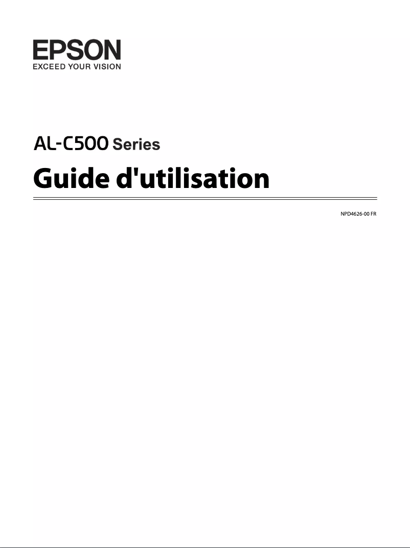 Page n°1 - Manuel utilisateur Epson WorkForce AL-C500