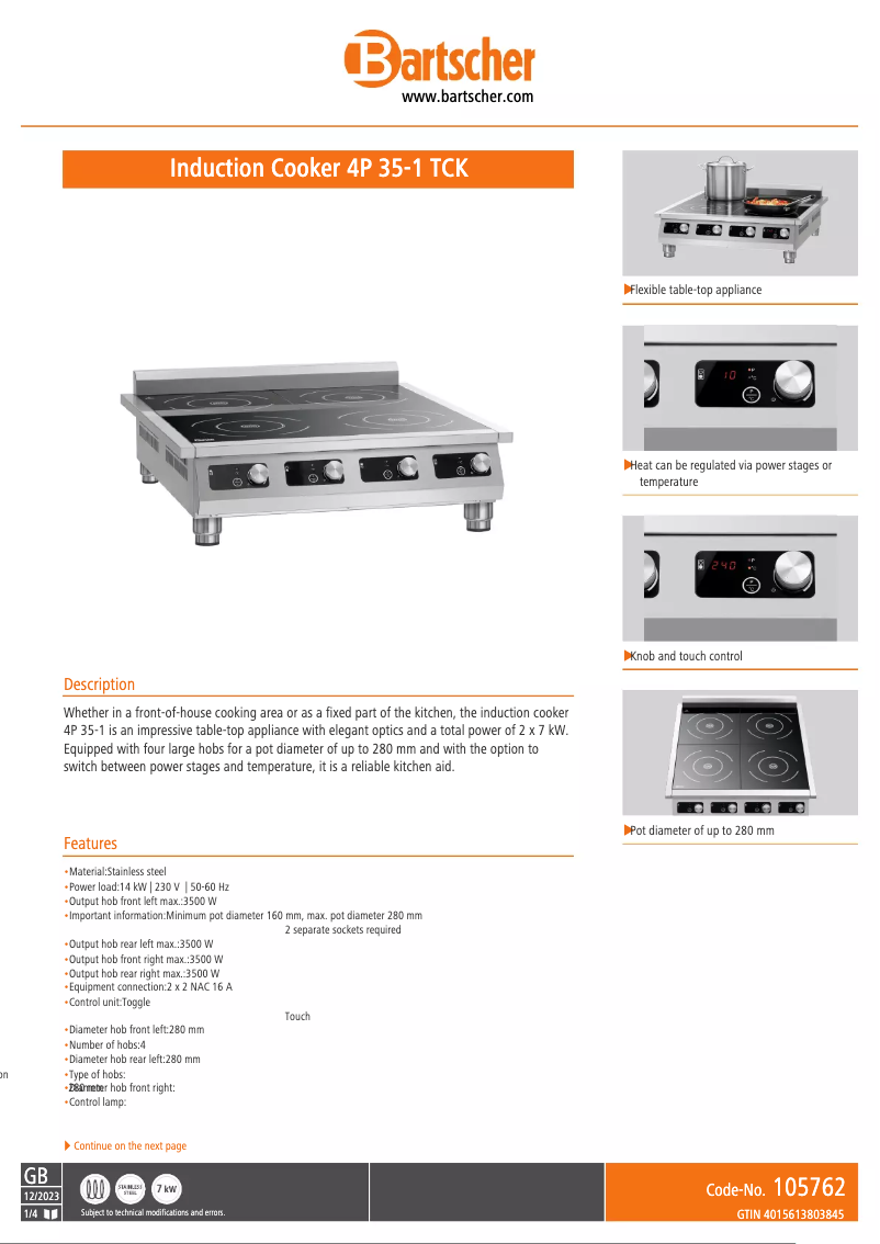 Image de la première page du manuel de l'appareil 4P 35-1 TCK
