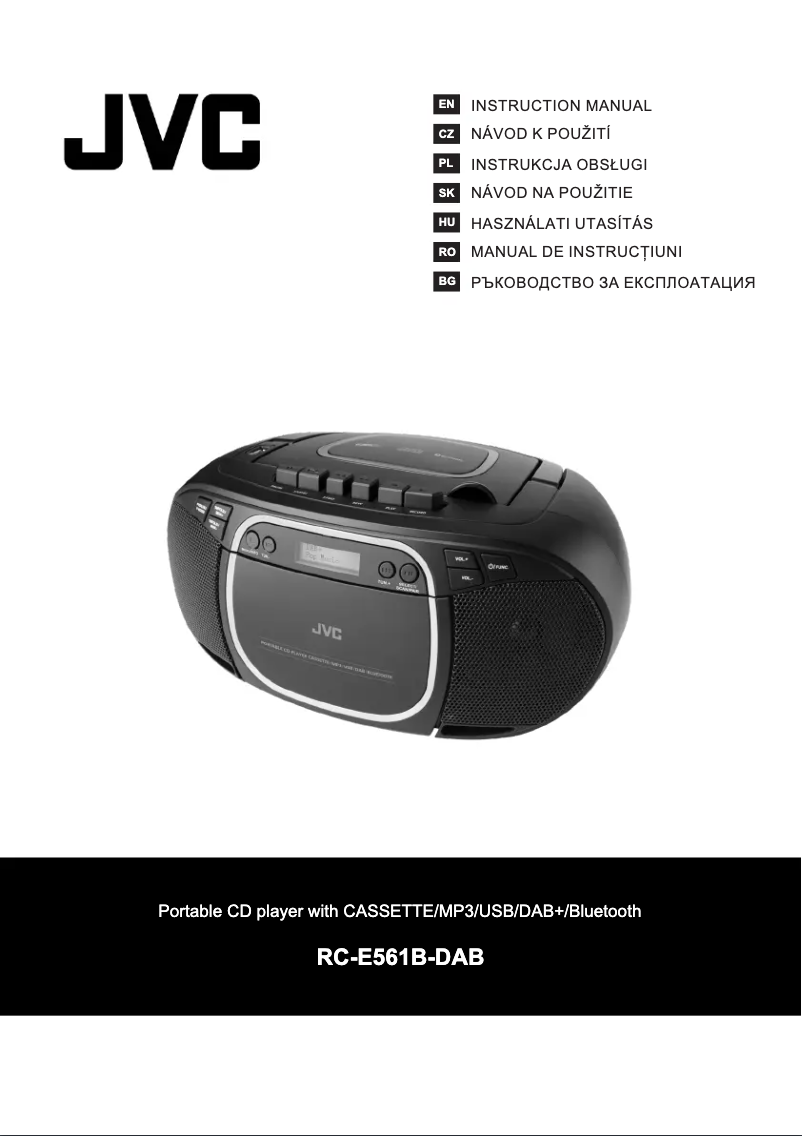 Image de la première page du manuel de l'appareil RC-E561B-DAB