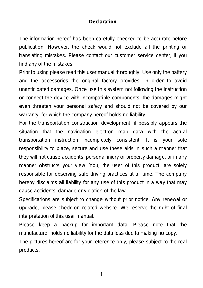 Page 1 de la notice Manuel utilisateur Curtis GPD359