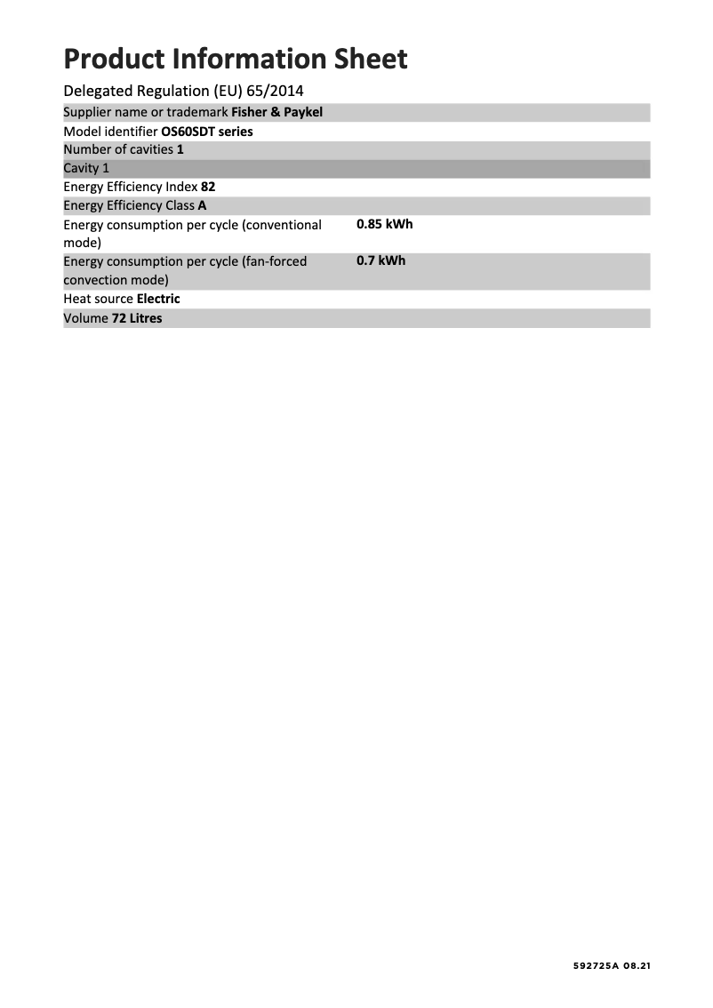 Image de la première page du manuel de l'appareil OS60SDTX1