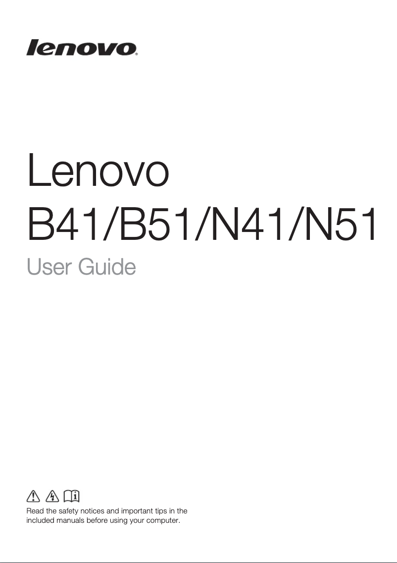 Page 1 de la notice Manuel utilisateur Lenovo B51-30