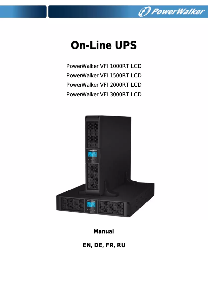 Page n°1 - Manuel utilisateur BlueWalker PowerWalker VFI 3000RT LCD
