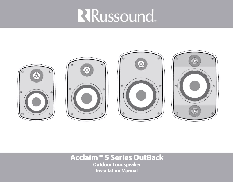 Page n°1 - Manuel utilisateur Russound OutBack 5B65S