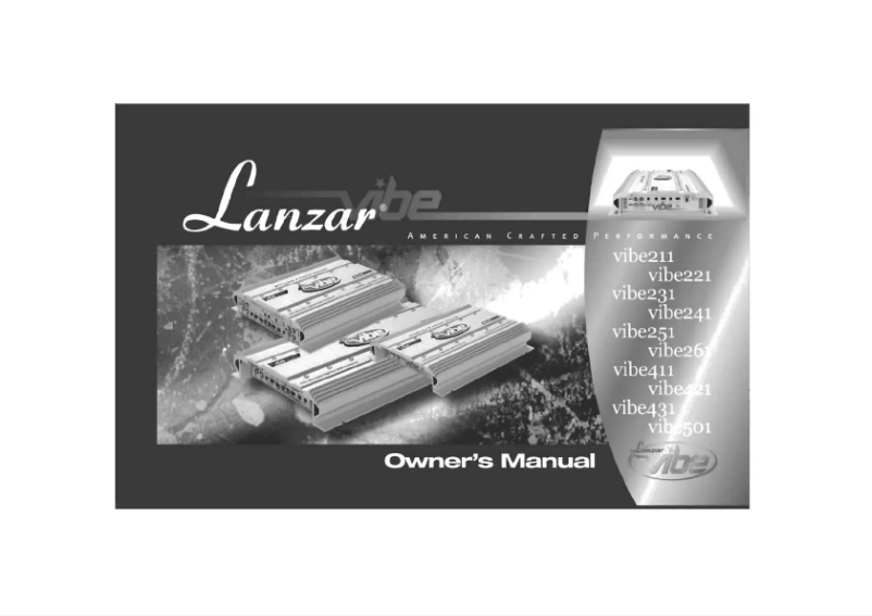 Page 1 de la notice Manuel utilisateur Lanzar Vibe 221