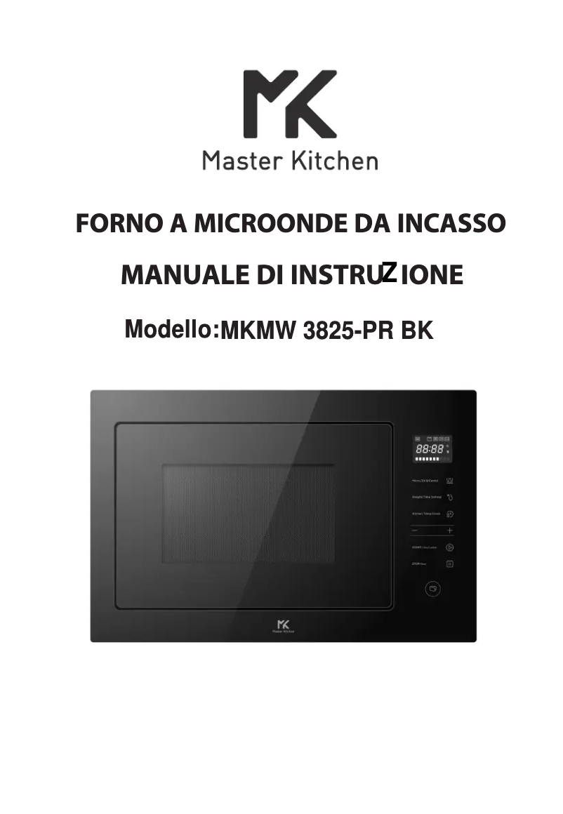 Page n°1 - Manuel utilisateur Master Kitchen MKMW 3825-PR BK