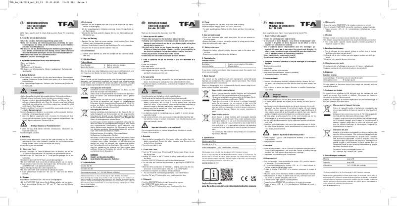 Página 1 del manual Manual de usuario TFA 38.2021.01