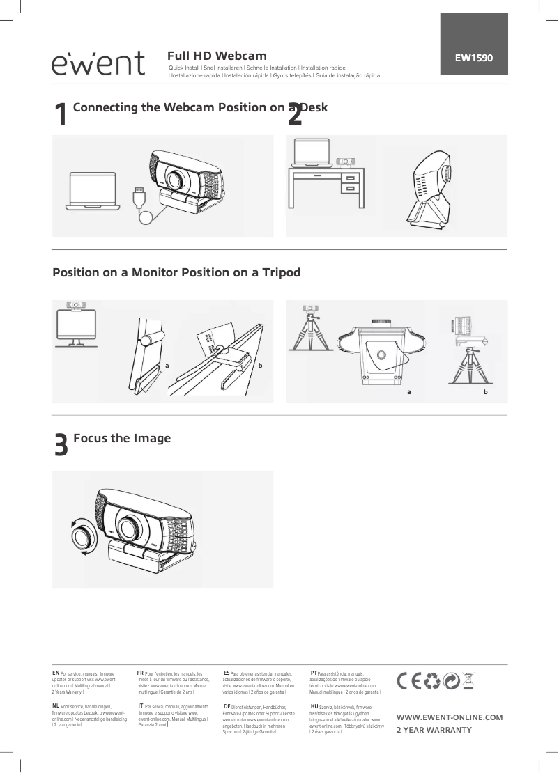 Image de la première page du manuel de l'appareil EW1590