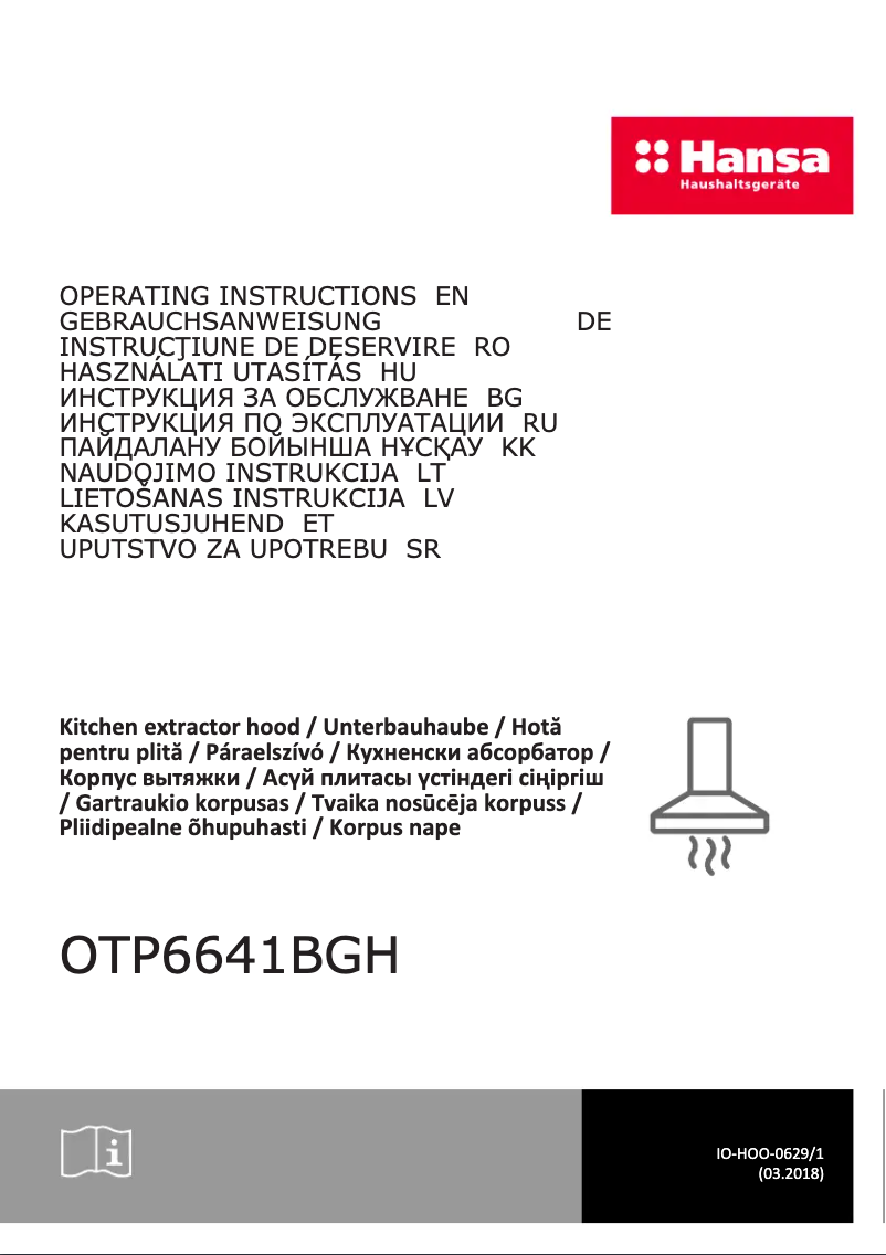 Page n°1 - Manuel utilisateur Hansa OTP6641BGH