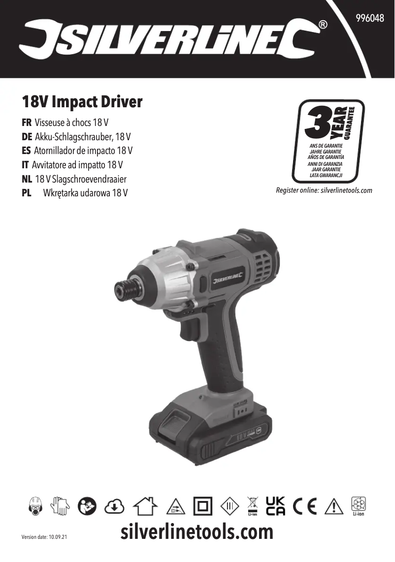 Page 1 de la notice Manuel utilisateur Silverline 996048