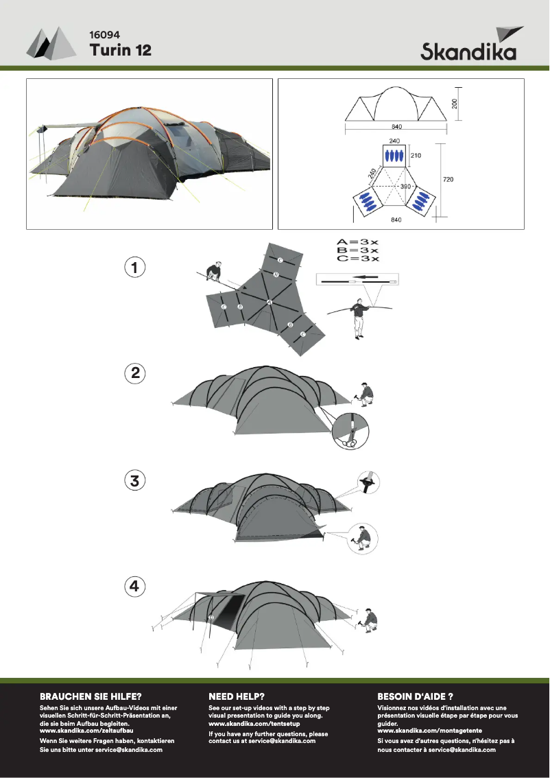 Page 1 de la notice Manuel utilisateur Skandika Turin 12
