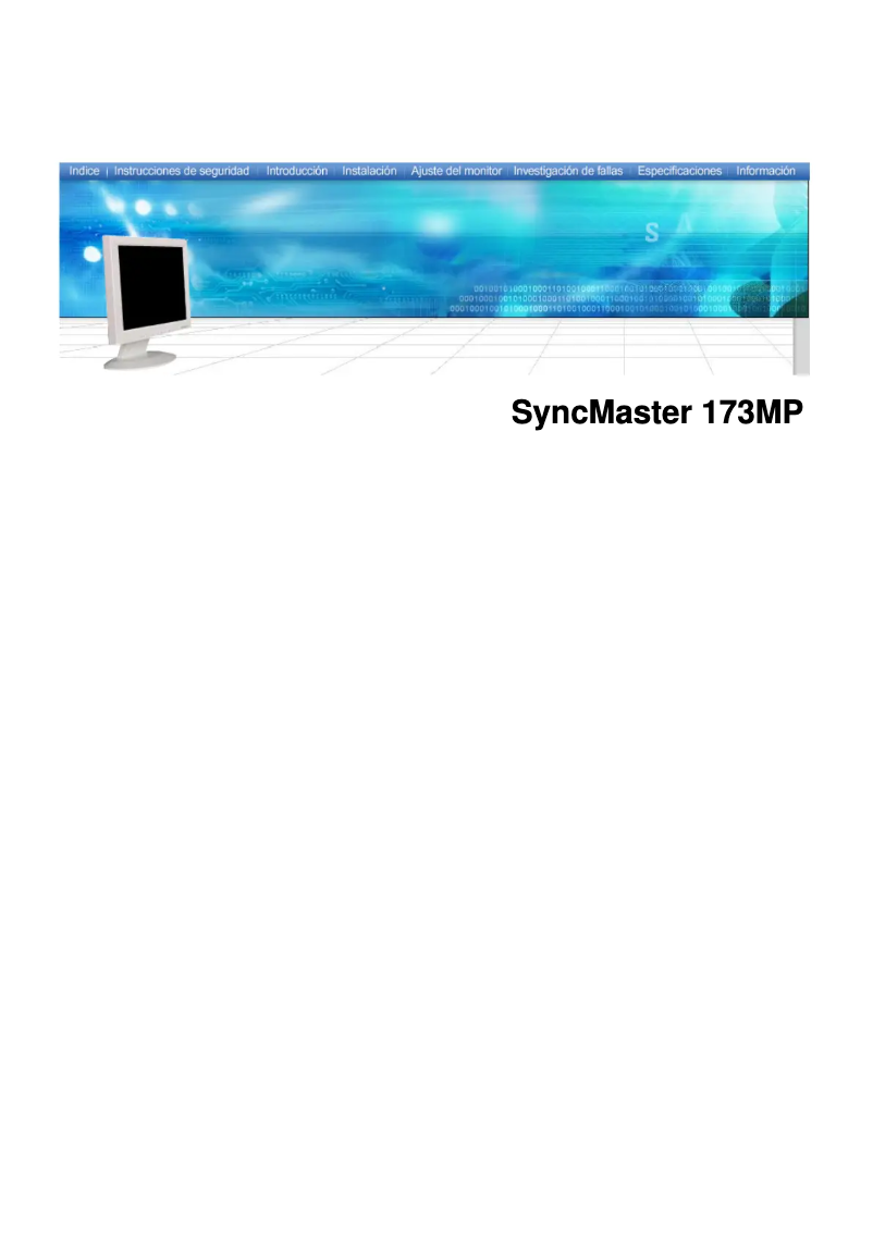 Page n°1 - Manuel utilisateur Samsung SyncMaster 173MP